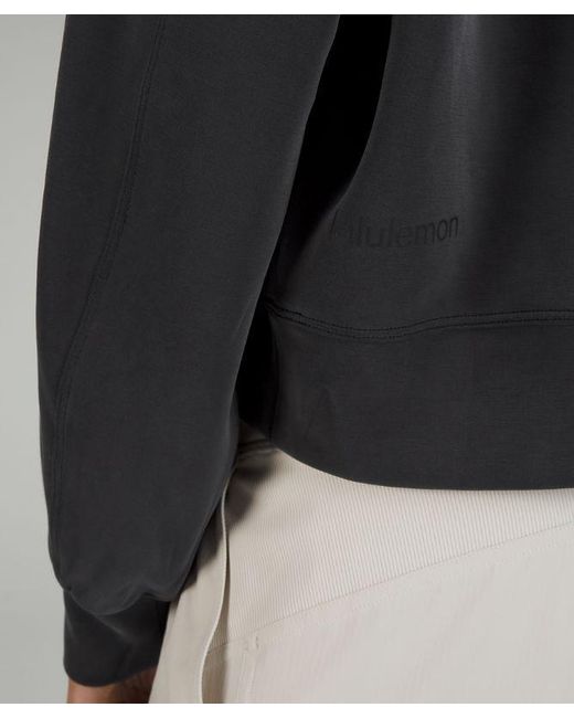 lululemon athletica Black – Softstreme Perfectly Oversized Cropped Crew Sweatshirt – –