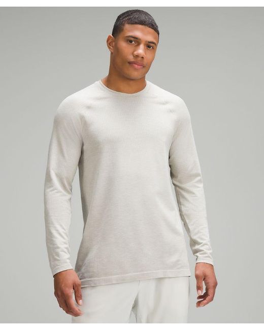 lululemon athletica Gray – Metal Vent Tech Long-Sleeve Shirt – – for men