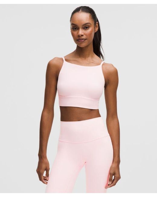 lululemon athletica Pink – Focuser High-Neck Sports Bra Light Support, A/B Cup – – Size Large
