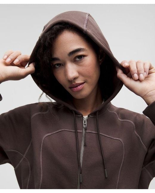 lululemon athletica Brown – Faded French Terry Full-Zip Hoodie Slnsh Collection – – Size Large