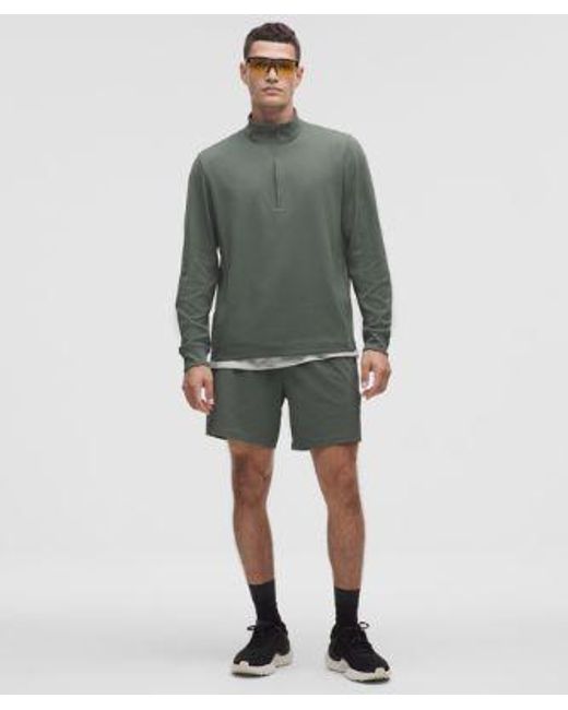 lululemon athletica Green – Reflective Knit Running Half Zip Long-Sleeve Top – – Size Medium for men