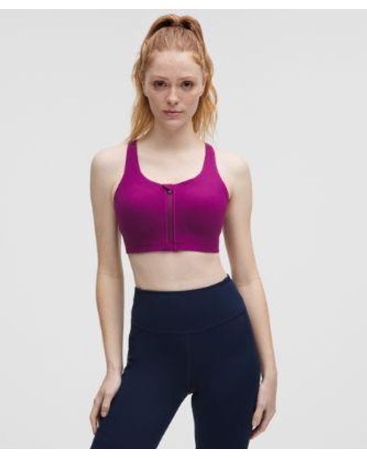 lululemon athletica Purple Energy Zip-Front Bra