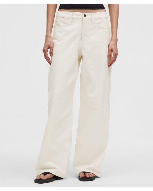 lululemon athletica White – Easyfive Low-Rise Classic Wide-Leg Pants Regular – – Size 28
