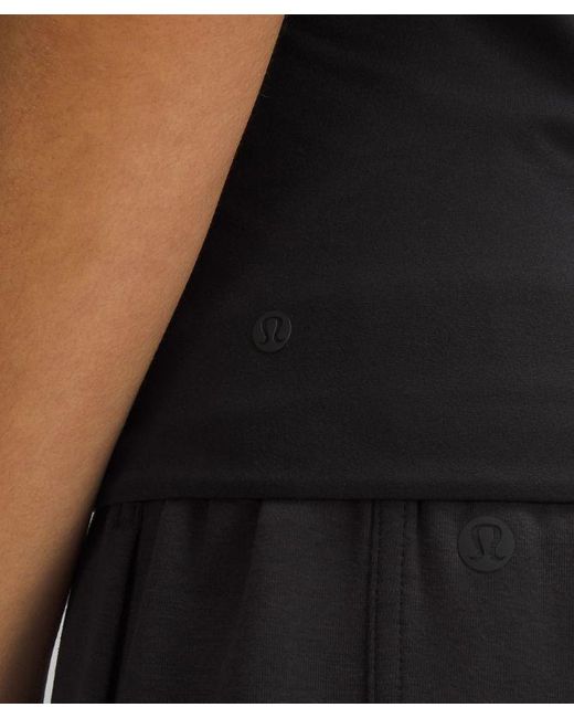 lululemon athletica Black Wundermost Ultra-soft Nulu Hip-length Crew Short-sleeve Shirt
