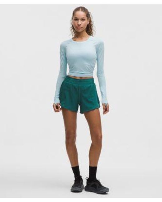 lululemon athletica Blue – Swiftly Tech Long-Sleeve Shirt 2.0 Waist Length – – Size 18