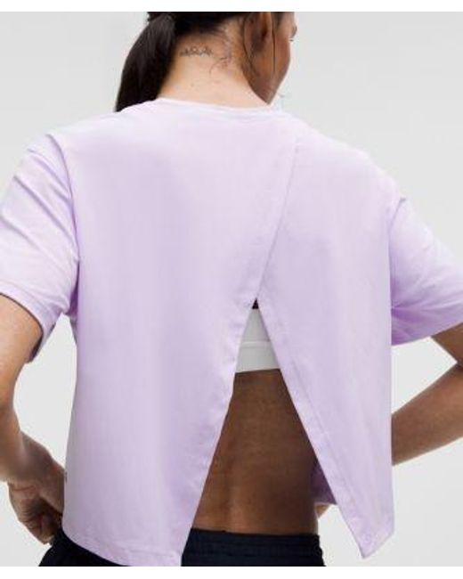lululemon athletica Purple Pace Crush Cross-Back Graphic T-Shirt