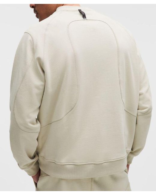 lululemon athletica Natural – Organic Cotton Transformable Crew Sweatshirt Slnsh Collection – Color Khaki – Size Large for men