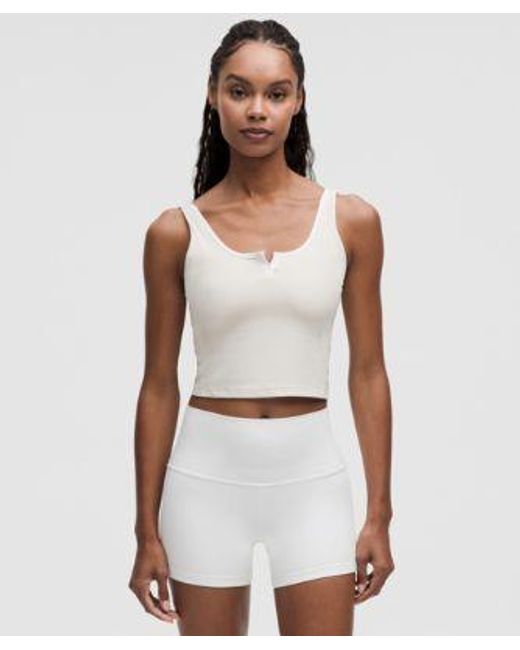 lululemon athletica White Align Notched-Neck Tank Top