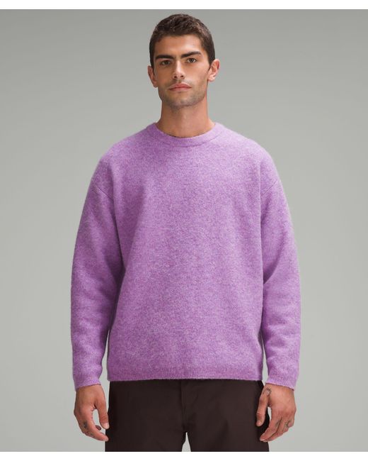 lululemon athletica Purple Alpaca Wool-blend Crewneck Sweater