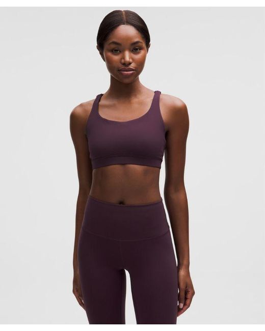 lululemon athletica Red – Energy Sports Bra Medium Support, B–D Cups – – Size 10