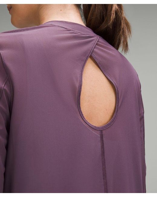 lululemon athletica Purple Keyhole Mesh Long-sleeve Shirt