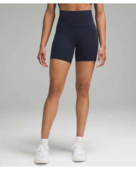 lululemon athletica Blue – Wunder Train High-Rise Shorts With Pockets – 6" – – Size 4