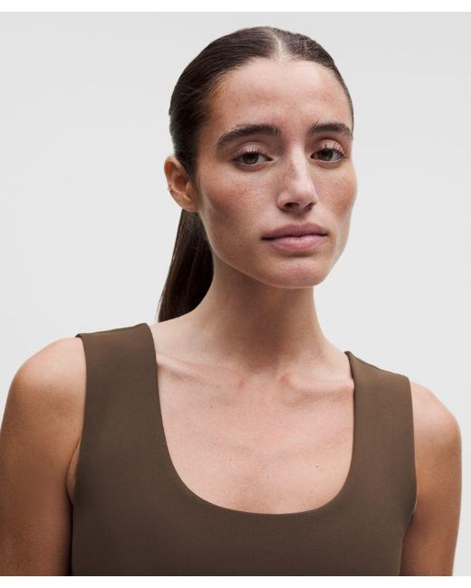 lululemon athletica Brown – Wunder Train Wide-Strap Tank Top Medium Support, B–D Cups – – Size 4