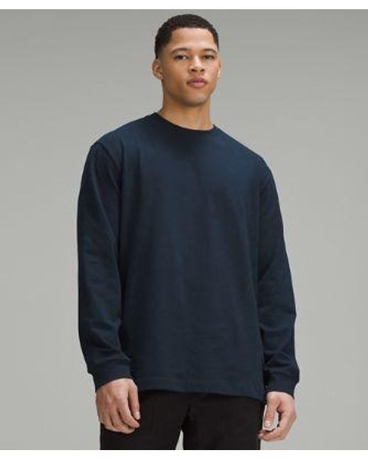 lululemon athletica Blue – Heavyweight Jersey Long-Sleeve Shirt – – for men