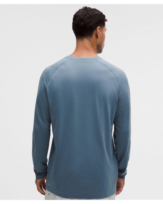 lululemon athletica Blue Metal Vent Tech Long-Sleeve Shirt for men