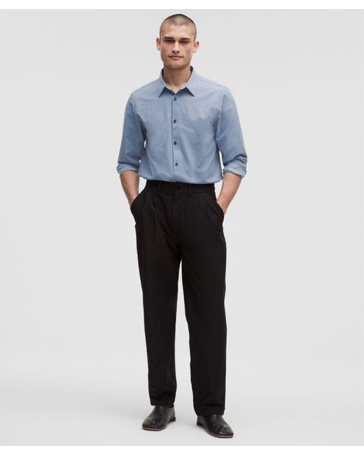 lululemon athletica Blue New Venture Long-Sleeve Shirt for men