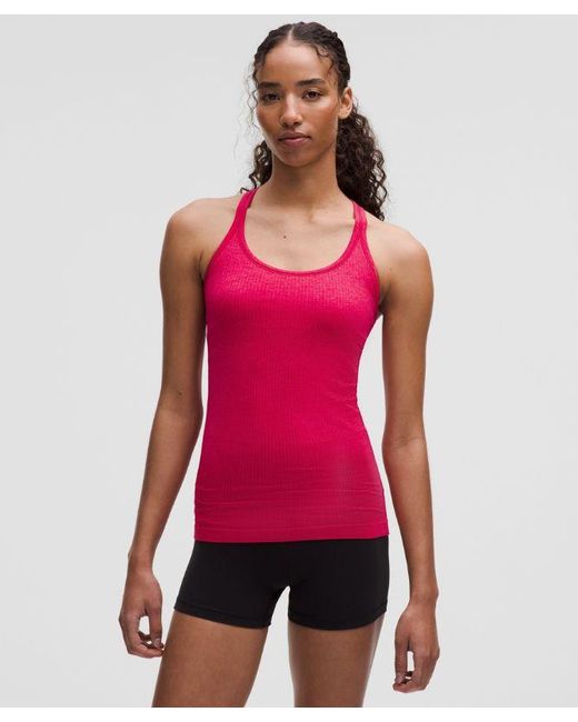 lululemon athletica Red – Ebb To Street Tank Top Light Support, B/C Cup – – Size 16