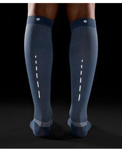 lululemon athletica Blue – Micropillow Compression Knee-High Running Socks Light Cushioning – – for men