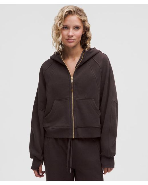 lululemon athletica Brown – Scuba Oversized Full-Zip Hoodie – – Size Medium/Large