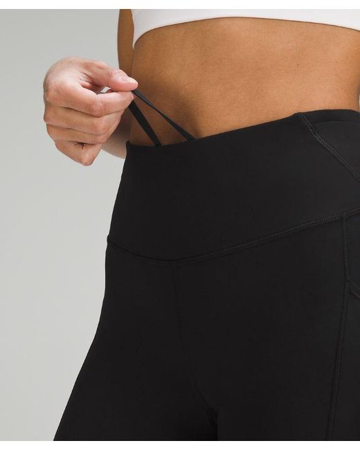 lululemon athletica Fast And Free High-rise Crop Pants Pockets - 23" - Color Black - Size 0