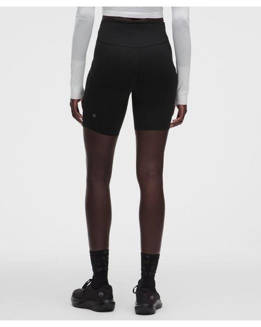 lululemon athletica Black Fast And Free High-Rise Short 8"