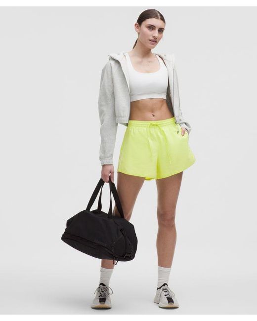 lululemon athletica Yellow Court Rival High-Rise Short 3"