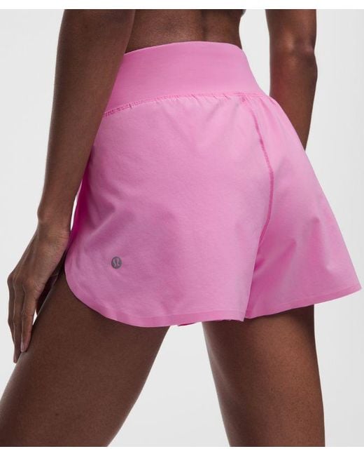 lululemon athletica Red – Fast And Free High-Rise Classic-Fit Split Shorts – 3" – – Size Large