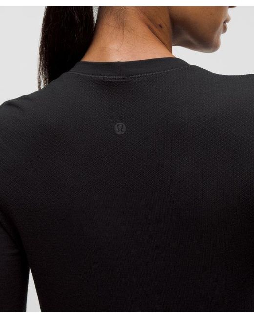 lululemon athletica Black – Swiftly Long-Sleeve Shirt – Wool-Blend – – Size 4
