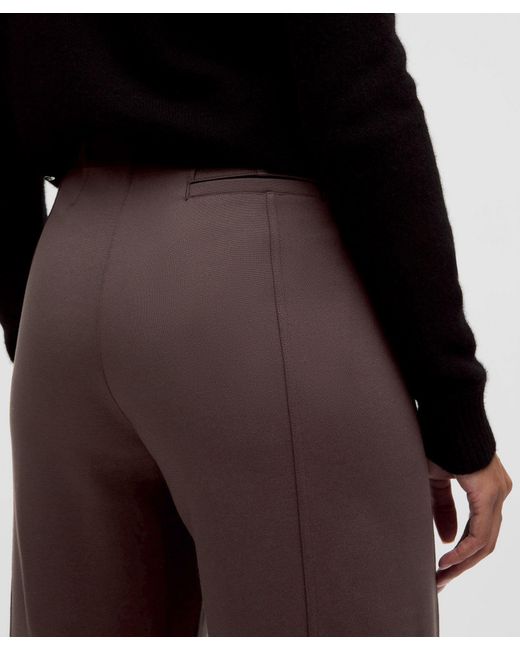 lululemon athletica Brown Stretch Knit Straight-Leg Pull-On Pant