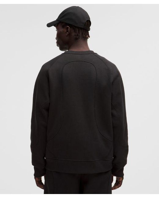 lululemon athletica Black – Cotton Fleece Oversized Crew Sweatshirt Slnsh Collection – – Size Large for men
