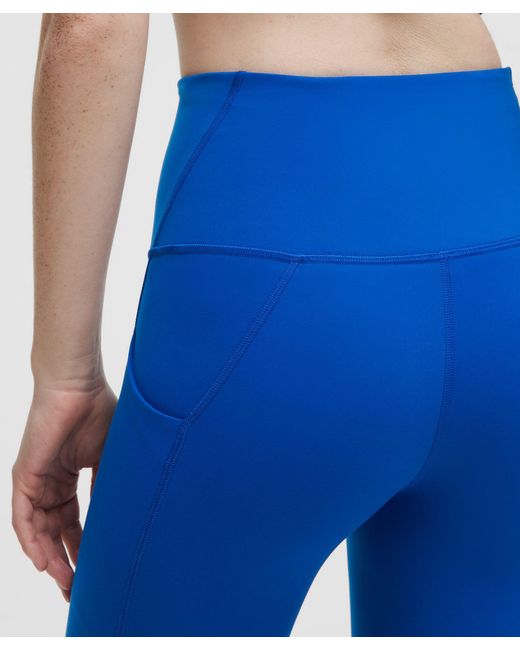 lululemon athletica Blue Wunder Train High-Rise Tight With Pockets 25"