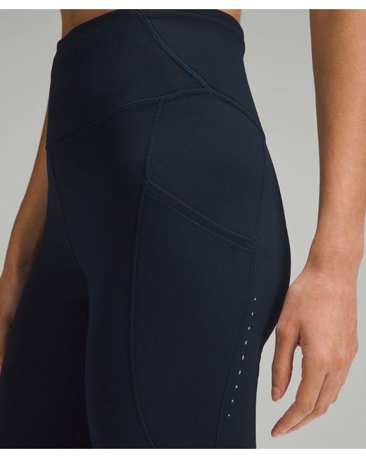 lululemon athletica Blue Fast And Free High-Rise Thermal Tight 28"