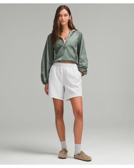 lululemon athletica Blue Scuba Mid-Rise Oversized Short 7"