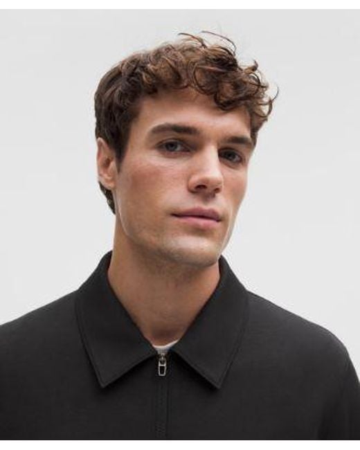 lululemon athletica Black – Smooth Spacer Collared Full Zip Hoodie – – Size Large for men