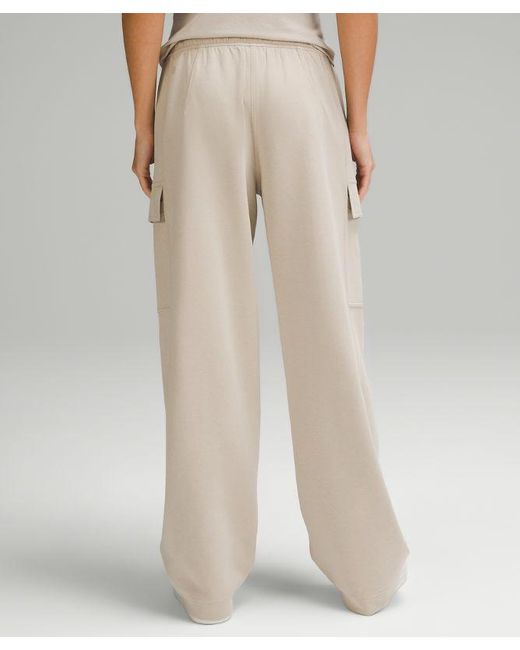 lululemon athletica Natural Cotton-blend Double-knit Mid-rise Cargo Pants