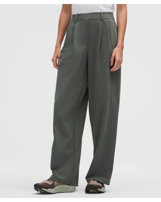 lululemon athletica Gray Daydrift High-Rise Wide-Leg Trouser
