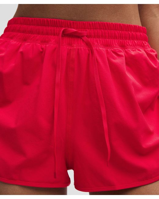 lululemon athletica Red Side-Cinch High-Rise Short 1.5"