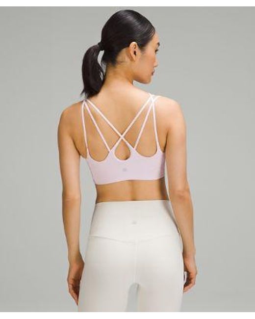 lululemon athletica Gray Nulu Strappy Yoga Bra Light Support, A/b Cup