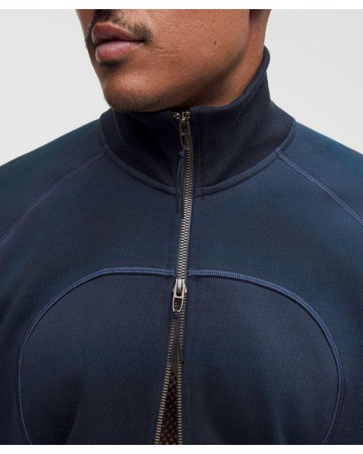 lululemon athletica Blue – Faded French Terry Full-Zip Jacket Slnsh Collection – – Size Large for men