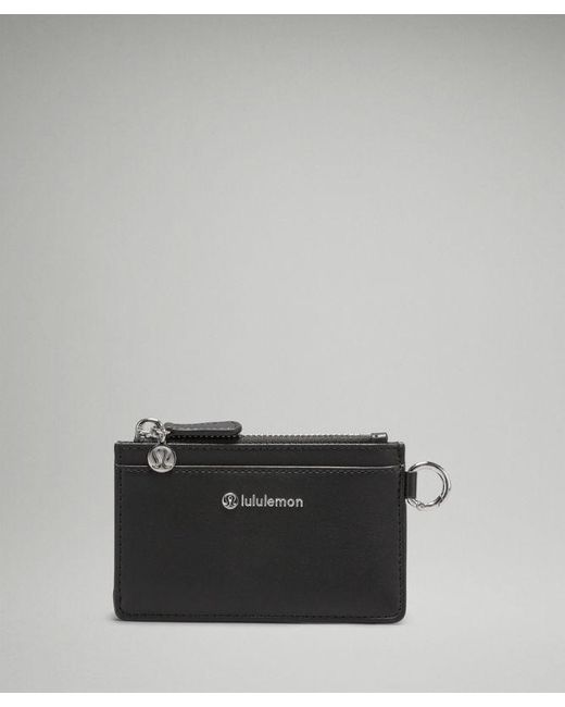 lululemon athletica Black Leather Alternative Card Case