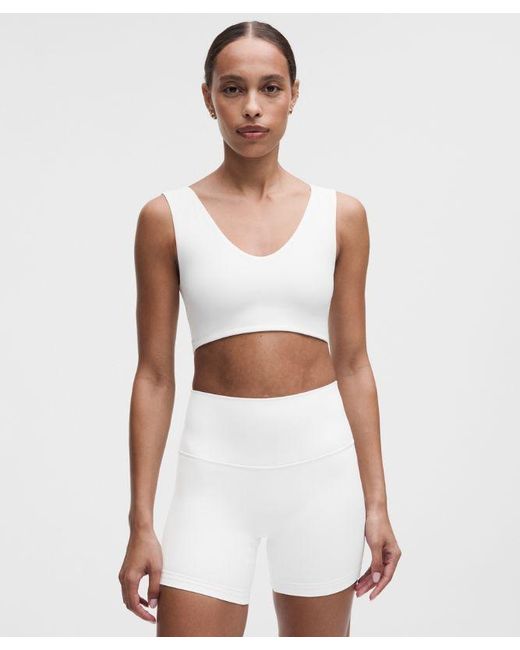 lululemon athletica White Bend This Boat And Scoop Bra