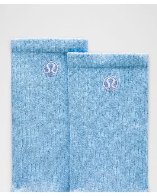 lululemon athletica Blue Daily Essential Crew Socks