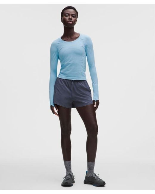 lululemon athletica Blue – Swiftly Tech Long-Sleeve Shirt 2.4 Waist Length – – Size 4