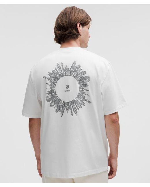 lululemon athletica White – Heavyweight Jersey T-Shirt London – – Size Medium for men