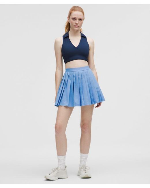 lululemon athletica Blue High-Rise Pleated Tennis Skirt