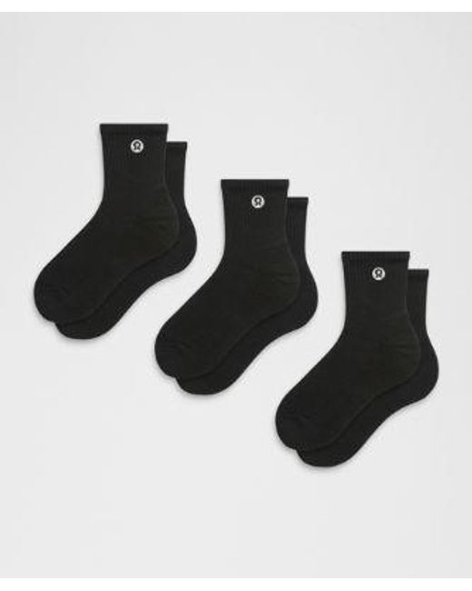 lululemon athletica Black Daily Essential Quarter Socks