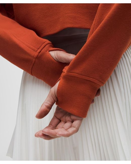 lululemon athletica Red Scuba Oversized Half-Zip Hoodie