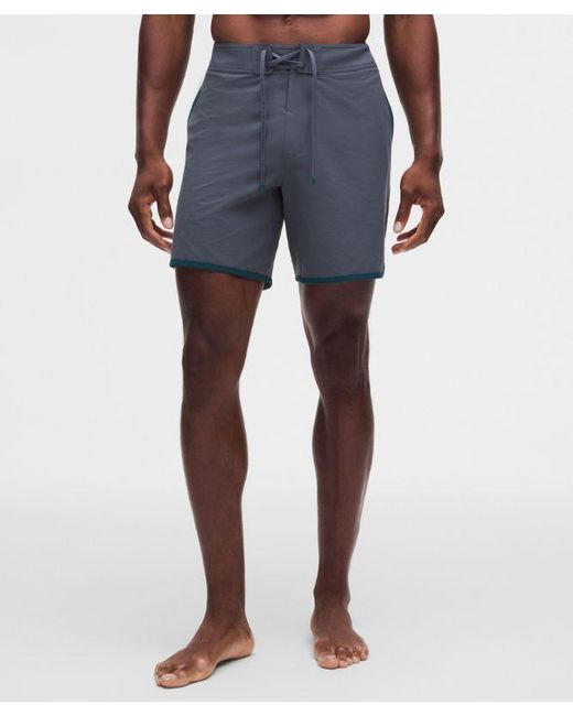 lululemon athletica Blue – Classic-Fit Linerless Board Shorts – 7" – Size 12 for men