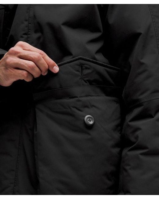 lululemon athletica Black Cold Weather 700-Down-Fill Parka for men