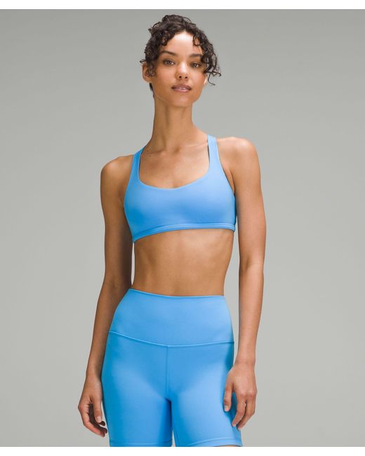 lululemon athletica Blue Free To Be Bra - Wild Light Support, A/b Cup